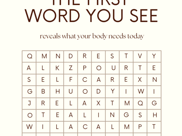 Kata Pertama yang Kamu Lihat Bisa Jadi Petunjuk Kebutuhan Tubuh Hari Ini