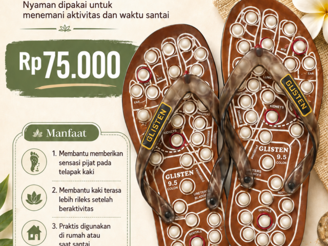 Sandal Refleksi Jaba Usada Rp75.000: Temani Langkah dan Waktu Relaksasimu Setiap Hari
